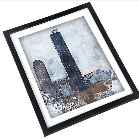 COPY - Framed‎ Watercolor forest  wall art - Picture 1 of 4